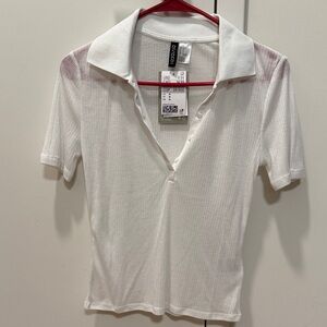 H&m Express White Button Down Shirt